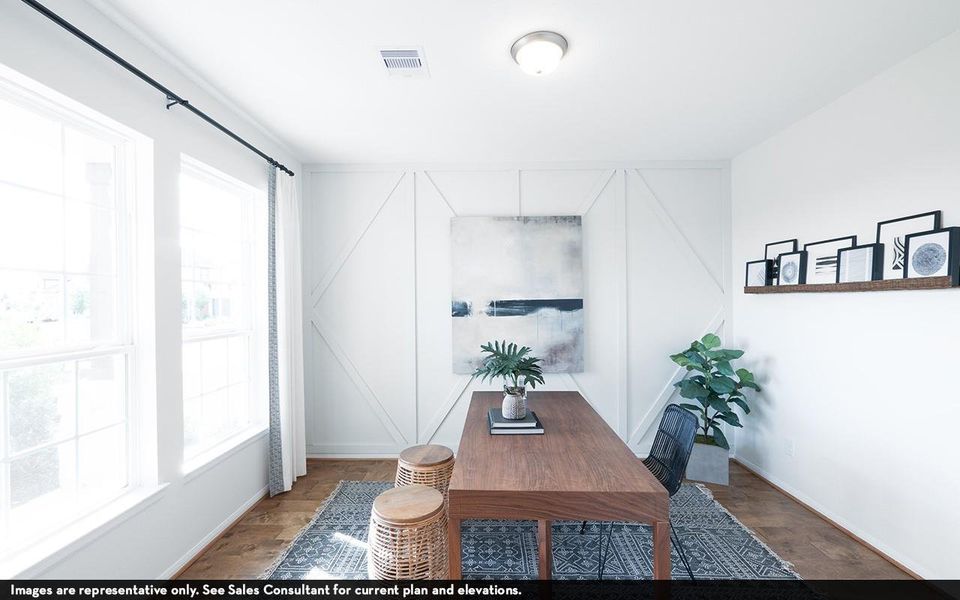 Furnished interior view inside a new home in Santa Rita Ranch, Liberty Hill (Image 11). Furnished interior view inside a new home in Santa Rita Ranch, Liberty Hill (Image 11).