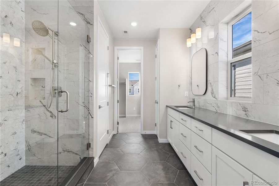 Furnished interior view inside a new home in Portrait at The Canyons, Castle Pines (Image 26).