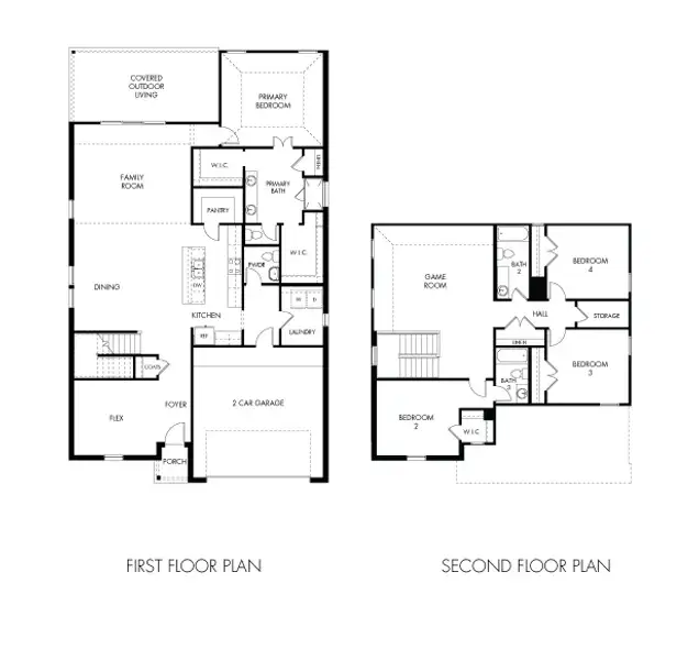 2D floor plan layout of this home in Eastridge - Signature Series, McKinney, TX (Image 2). 2D floor plan layout of this home in Eastridge - Signature Series, McKinney, TX (Image 2).