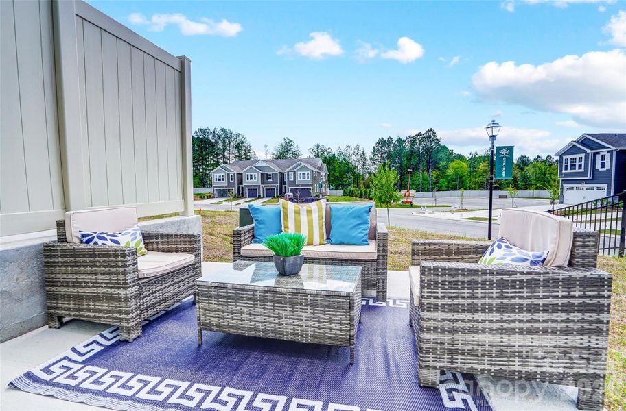 Exterior details and patio area of a home in Arbor Chase, Clover (Image 2). Exterior details and patio area of a home in Arbor Chase, Clover (Image 2).