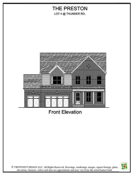 Exterior rendering of this home design in , Buford, GA (Image 5).