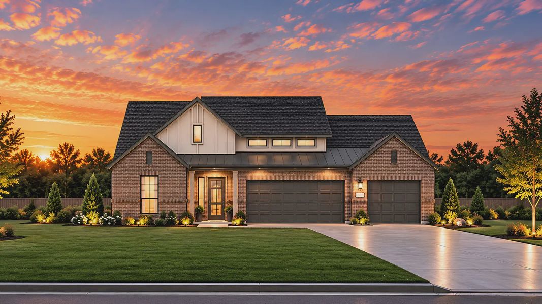 Representative exterior photo of a completed home built from the Sydney by Chesmar Homes in Crescent Bluff, Georgetown, TX (Image 20). Representative exterior photo of a completed home built from the Sydney by Chesmar Homes in Crescent Bluff, Georgetown, TX (Image 20).