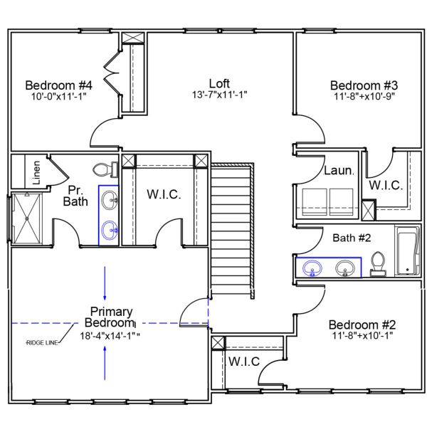 2D floor plan layout of this home in Langdon Preserve, Angier, NC (Image 3). 2D floor plan layout of this home in Langdon Preserve, Angier, NC (Image 3).