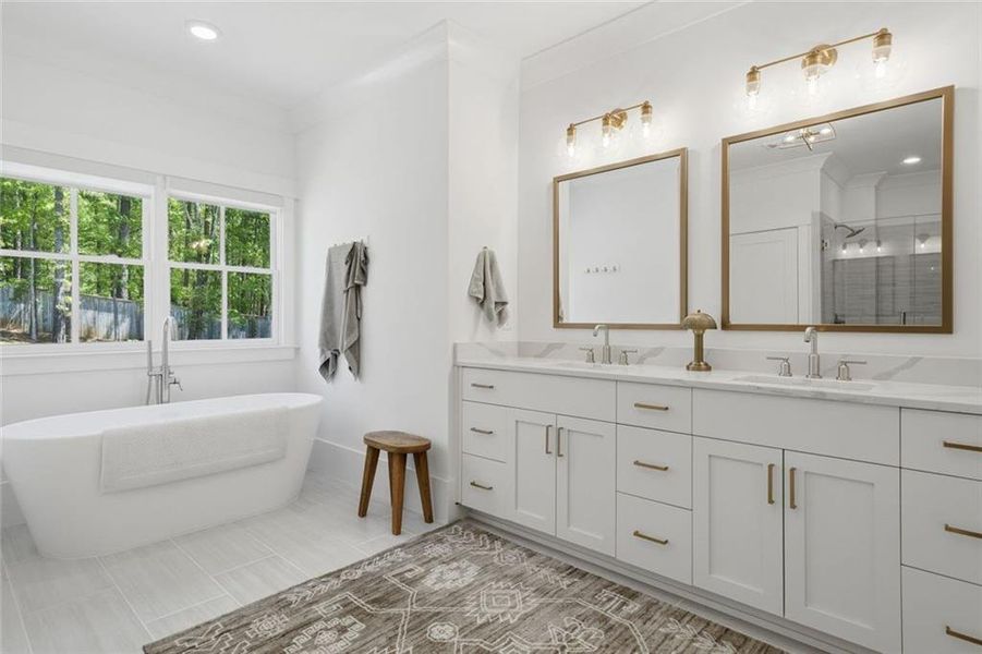 Furnished interior view inside a new home in Malone's Pond, Ball Ground (Image 6).