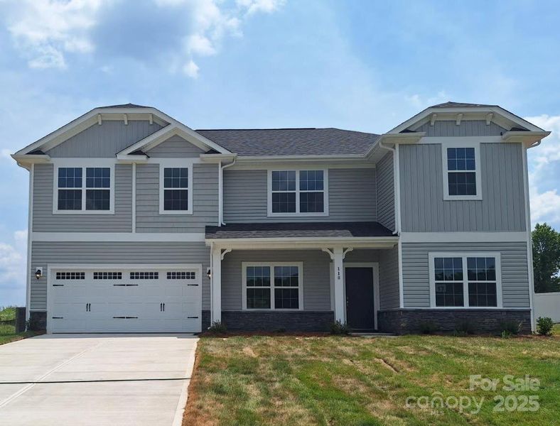 Front exterior of a new home in Northlake, Statesville, NC, highlighting curb appeal (Image 1).