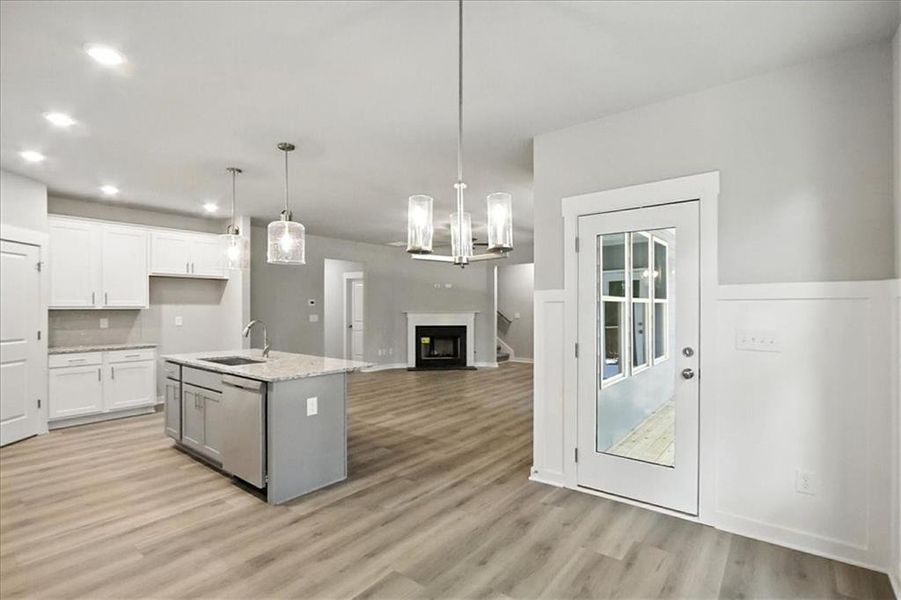 Furnished interior view inside a new home in Traditions of Braselton, Jefferson (Image 17).