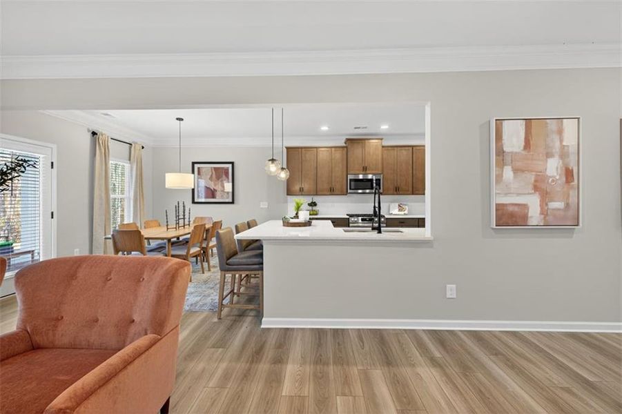 Furnished interior view inside a new home in Sagebrook, Powder Springs (Image 7).