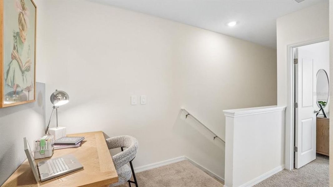 Furnished interior view inside a new home in Sanctuary at Citrus Park Townhomes, Tampa (Image 36).