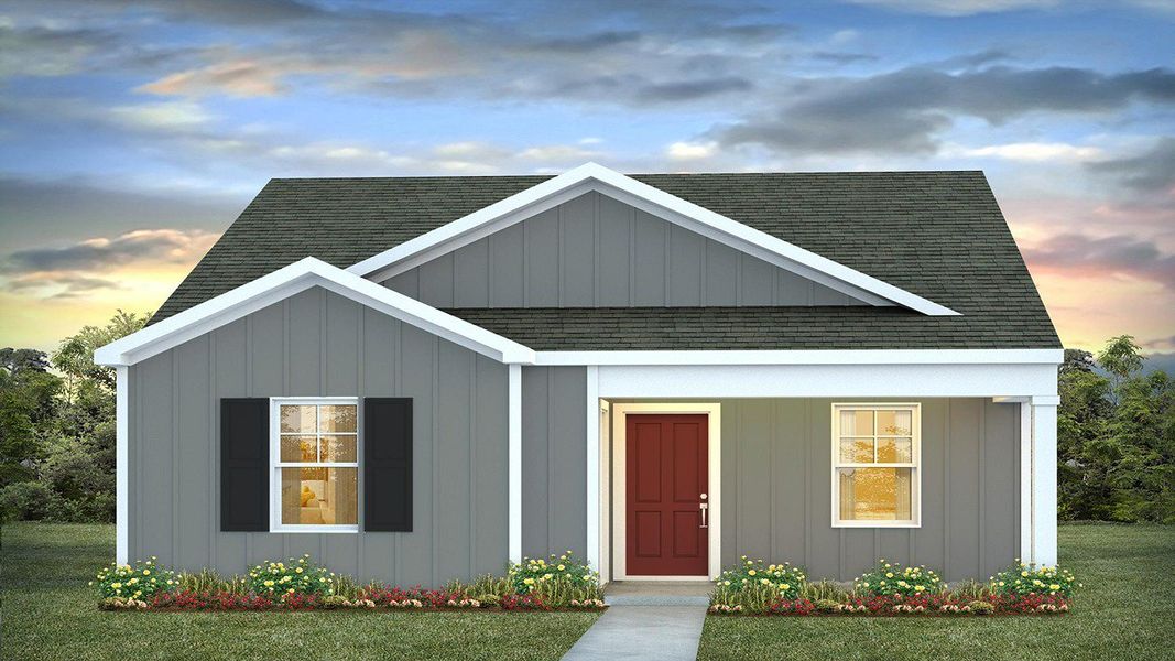 Front exterior of a new home in Sandpiper Place, Myrtle Beach, SC, highlighting curb appeal (Image 1). Front exterior of a new home in Sandpiper Place, Myrtle Beach, SC, highlighting curb appeal (Image 1).