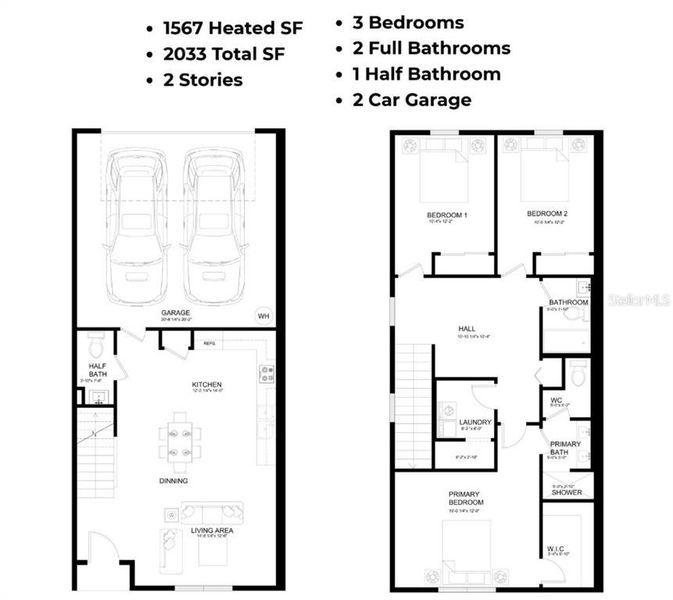 2D floor plan layout of this home in , Davenport, FL (Image 3). 2D floor plan layout of this home in , Davenport, FL (Image 3).