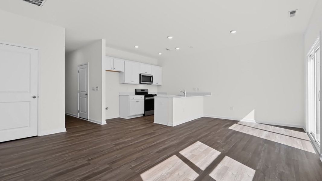 Spacious, unfurnished interior of a new home in The Townes at Honeycutt Oaks, Angier (Image 15). Spacious, unfurnished interior of a new home in The Townes at Honeycutt Oaks, Angier (Image 15).