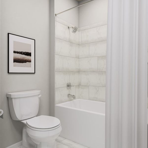 Furnished interior view inside a new home in Capitol Collection at Lariat, Liberty Hill (Image 22).