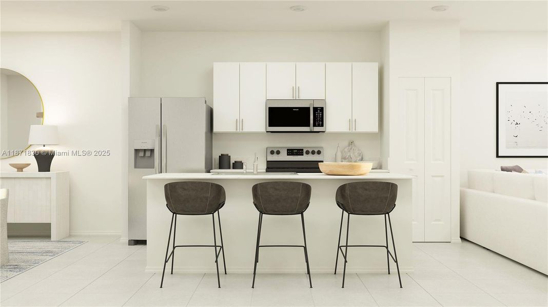 Furnished interior view inside a new home in Le Jardine, Florida City (Image 4).