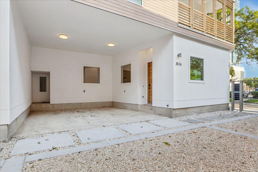 Exterior details and patio area of a home in , Houston (Image 3). Exterior details and patio area of a home in , Houston (Image 3).