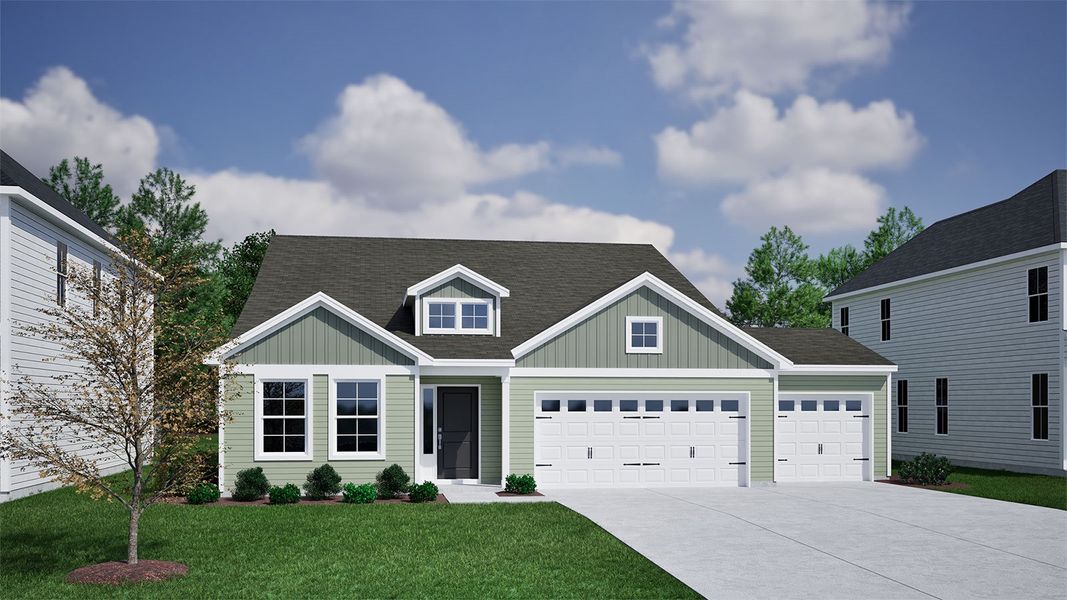 Representative exterior photo of a completed home built from the Lanier - Genesis Value Collection by Mungo Homes in Willowbrook, Shelby, NC (Image 9).