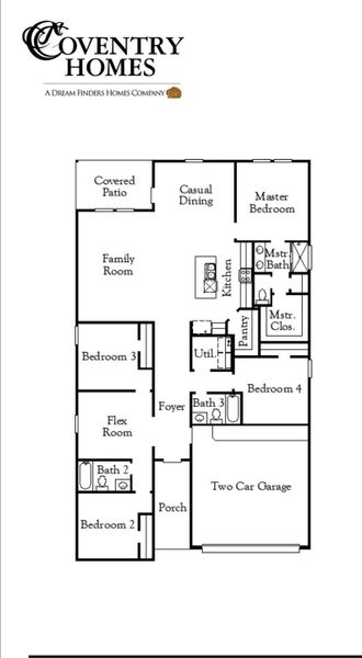 2D floor plan layout of this home in Sundance Cove, Crosby, TX (Image 2). 2D floor plan layout of this home in Sundance Cove, Crosby, TX (Image 2).