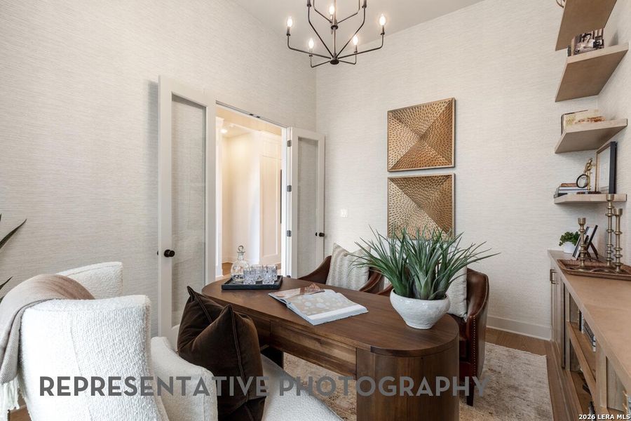 Furnished interior view inside a new home in Esperanza, Boerne (Image 11). Furnished interior view inside a new home in Esperanza, Boerne (Image 11).