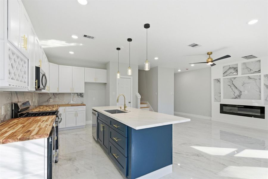 Furnished interior view inside a new home in , Cleveland (Image 8).