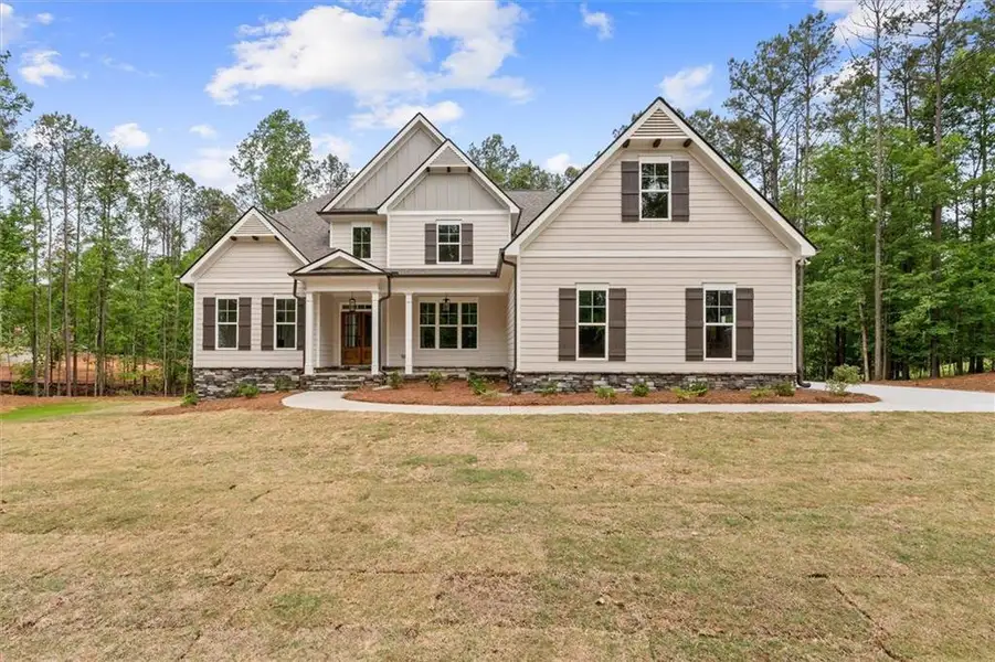 Front exterior of a new home in , Winston, GA, highlighting curb appeal (Image 8). Front exterior of a new home in , Winston, GA, highlighting curb appeal (Image 8).
