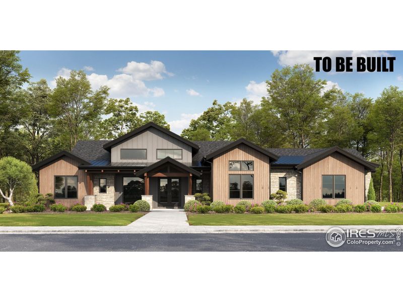 Front exterior of a new home in , Berthoud, CO, highlighting curb appeal (Image 1).