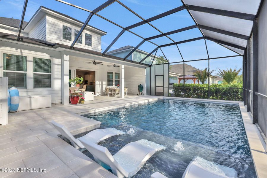 Exterior details and patio area of a home in Settler's Landing at Nocatee, Ponte Vedra (Image 34).
