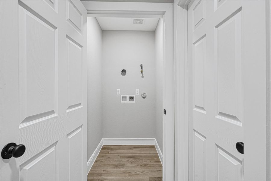 Stackable washer and dryer in the second level