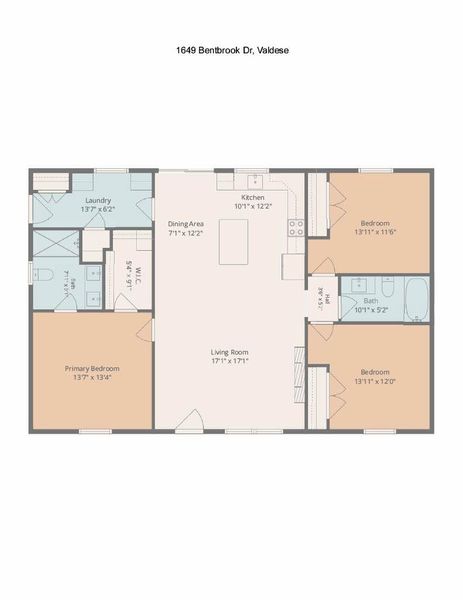 2D floor plan layout of this home in , Valdese, NC (Image 3).