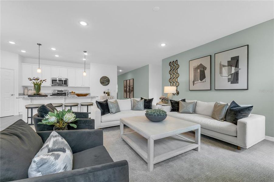 Furnished interior view inside a new home in Covered Bridge at Liberty Bluff, Haines City (Image 14).