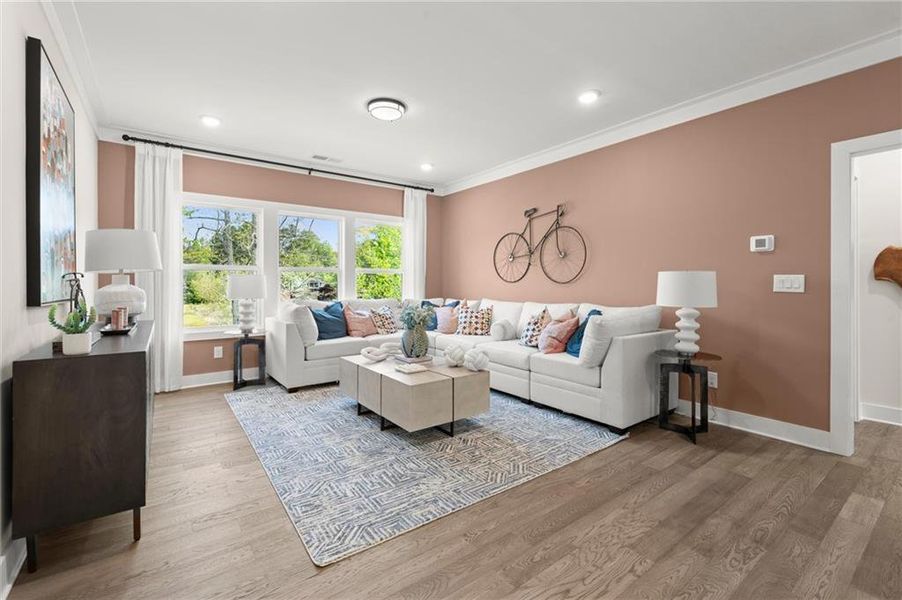 Furnished interior view inside a new home in Hillgrove Preserve, Powder Springs (Image 47).