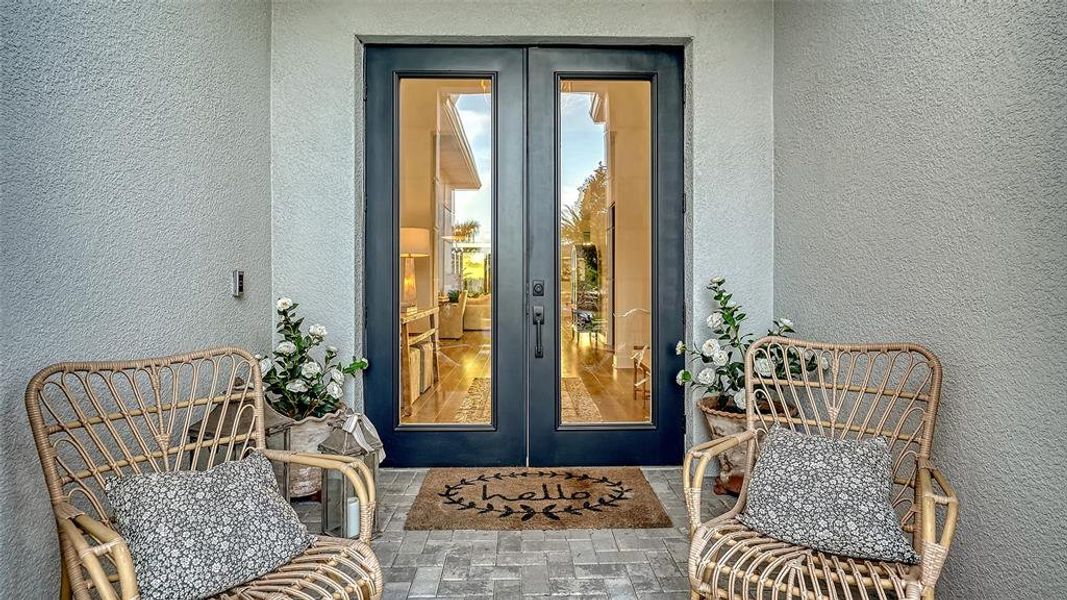 Exterior details and patio area of a home in , Sarasota (Image 36).