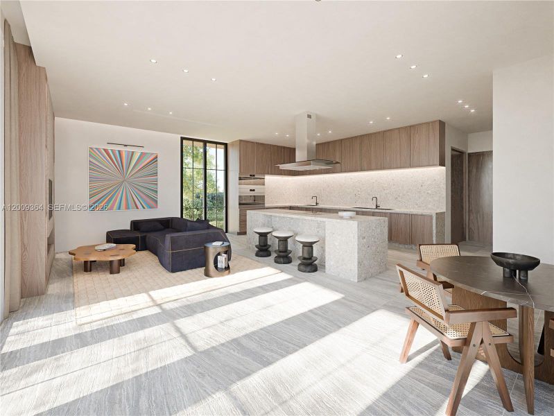 Furnished interior view inside a new home in , Miami (Image 5).