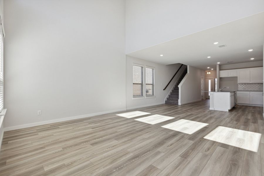 Living Room in the Mesquite home plan by Trophy Signature Homes – REPRESENTATIVE PHOTO