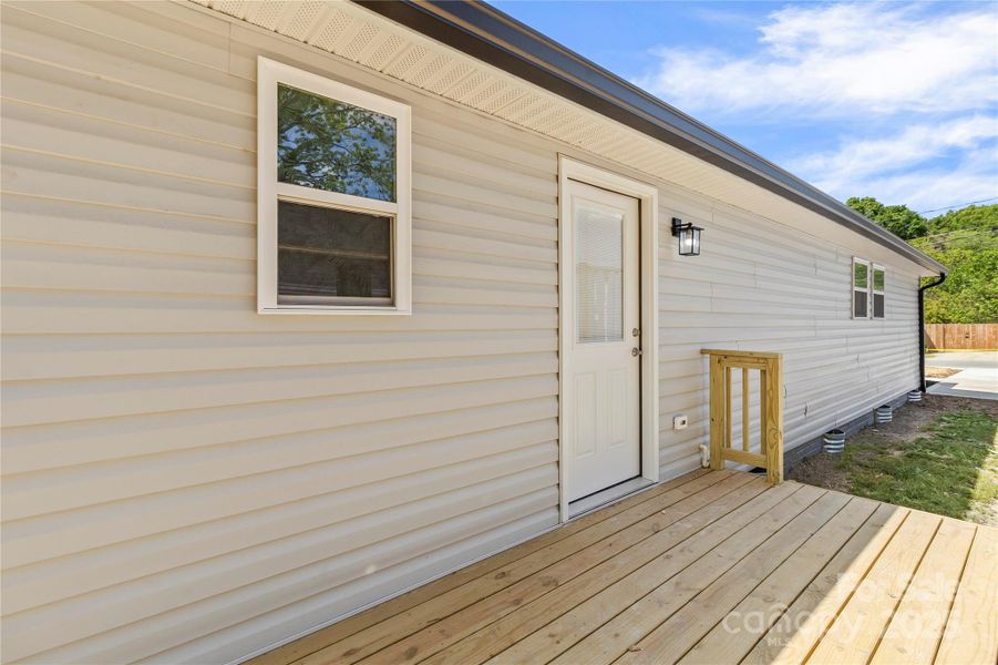 Exterior details and patio area of a home in , Stanley (Image 3).