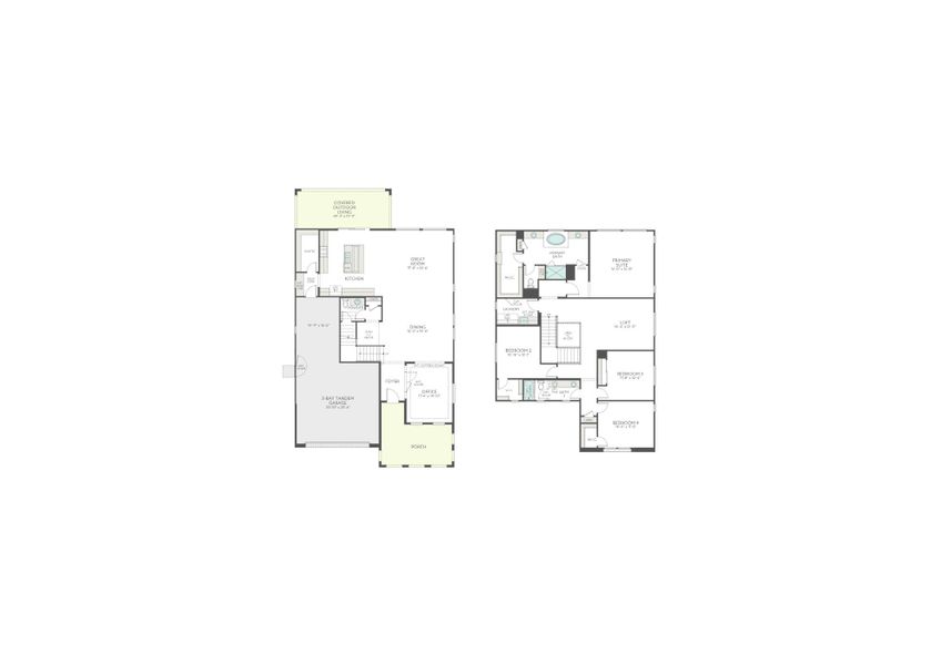 2D floor plan layout for the Willow Plan 40-9 by Tri Pointe Homes in Soleo, San Tan Valley, AZ (Image 3). 2D floor plan layout for the Willow Plan 40-9 by Tri Pointe Homes in Soleo, San Tan Valley, AZ (Image 3).