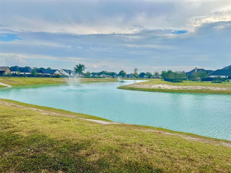 The community surrounds an 8 acre lake stocked with fish