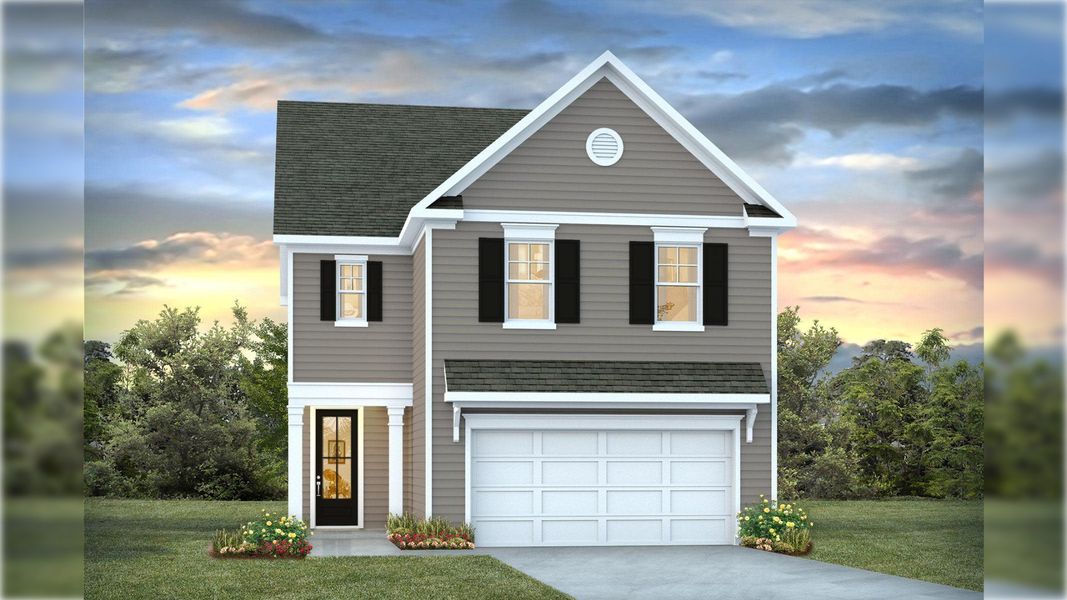 Representative exterior photo of a completed home built from the EMERSON by D.R. Horton in Founders Corner, Summerville, SC (Image 2). Representative exterior photo of a completed home built from the EMERSON by D.R. Horton in Founders Corner, Summerville, SC (Image 2).