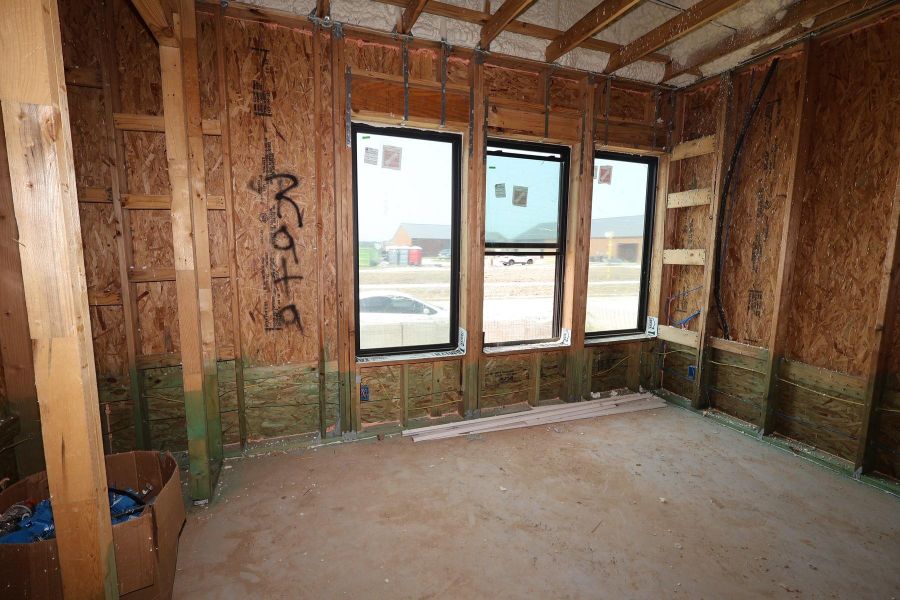 In-progress construction of a new home in Riceland - Enclave Row Collection, Mont Belvieu, TX (Image 13).