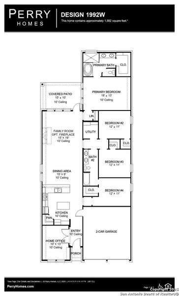 2D floor plan layout of this home in Kallison Ranch 45', San Antonio, TX (Image 2). 2D floor plan layout of this home in Kallison Ranch 45', San Antonio, TX (Image 2).