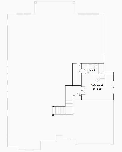 2D floor plan layout of this home in Bridgeland, Cypress, TX (Image 4).