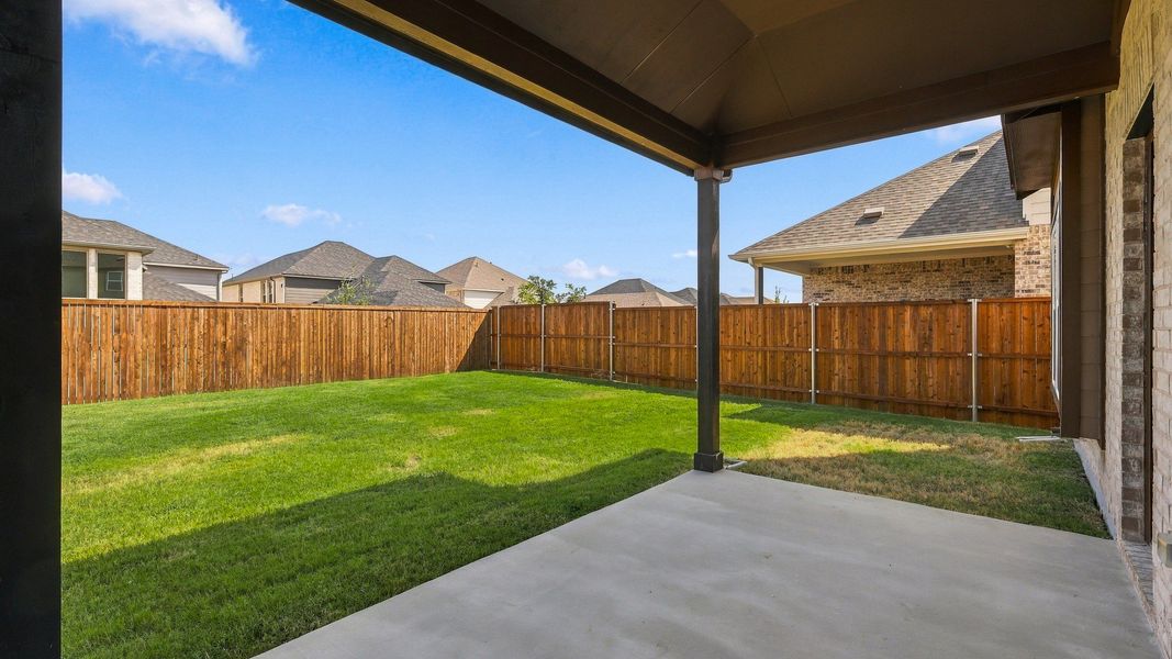 Exterior details and patio area of a home in Westridge Journey, McKinney (Image 25).