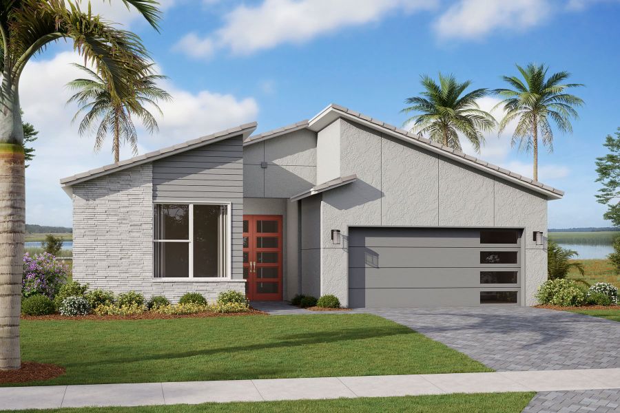 Representative exterior photo of a completed home built from the Willow by Mattamy Homes in Tradition, Port St. Lucie, FL (Image 2).