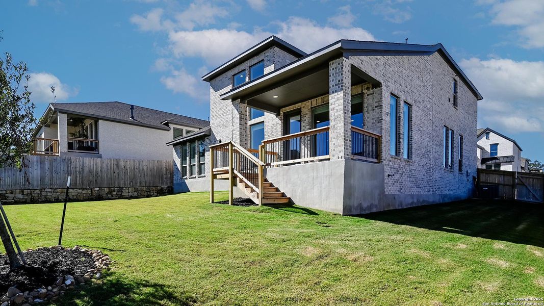 Exterior details and patio area of a home in Johnson Ranch 55', Bulverde (Image 3). Exterior details and patio area of a home in Johnson Ranch 55', Bulverde (Image 3).