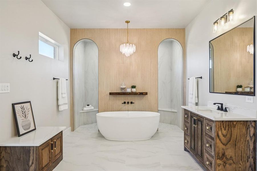 Furnished interior view inside a new home in , Aledo (Image 29).