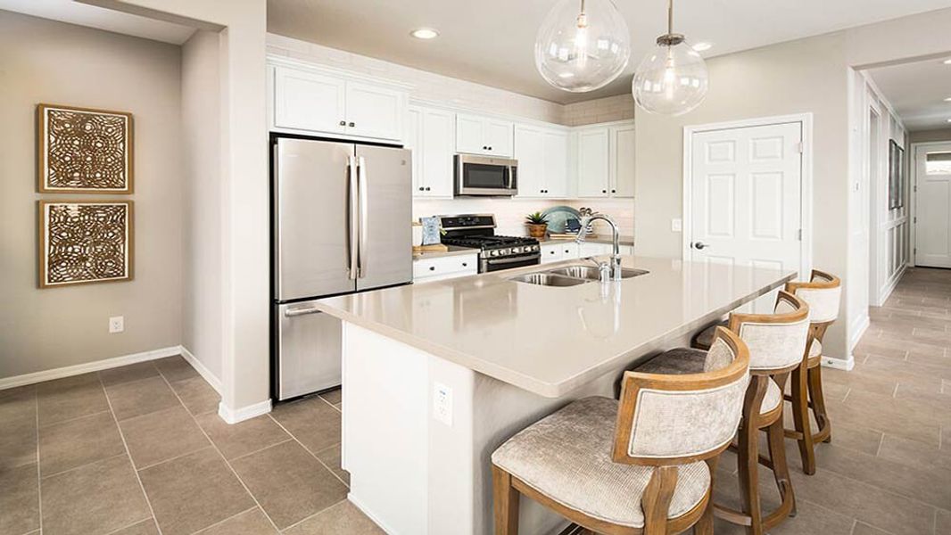 Representative furnished interior of a home built from the Dolce by Taylor Morrison in CantaMia at Estrella 55+, Goodyear (Image 2). Representative furnished interior of a home built from the Dolce by Taylor Morrison in CantaMia at Estrella 55+, Goodyear (Image 2).