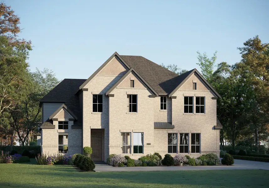 Representative exterior photo of a completed home built from the Harrison 5234 by GFO Home in Cotten Creek, Azle, TX (Image 2). Representative exterior photo of a completed home built from the Harrison 5234 by GFO Home in Cotten Creek, Azle, TX (Image 2).