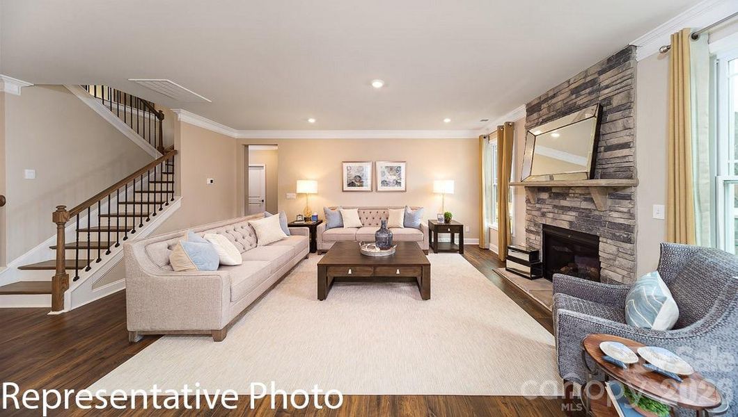 Furnished interior view inside a new home in Falls Cove, Troutman (Image 22).