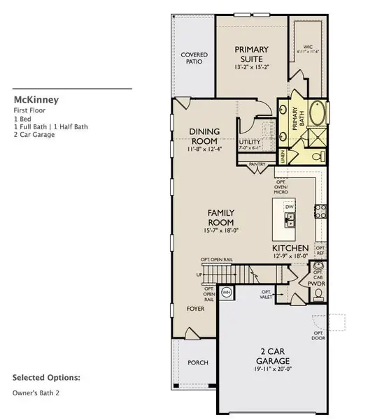 2D floor plan layout of this home in Cannon Ranch, Dripping Springs, TX (Image 3).