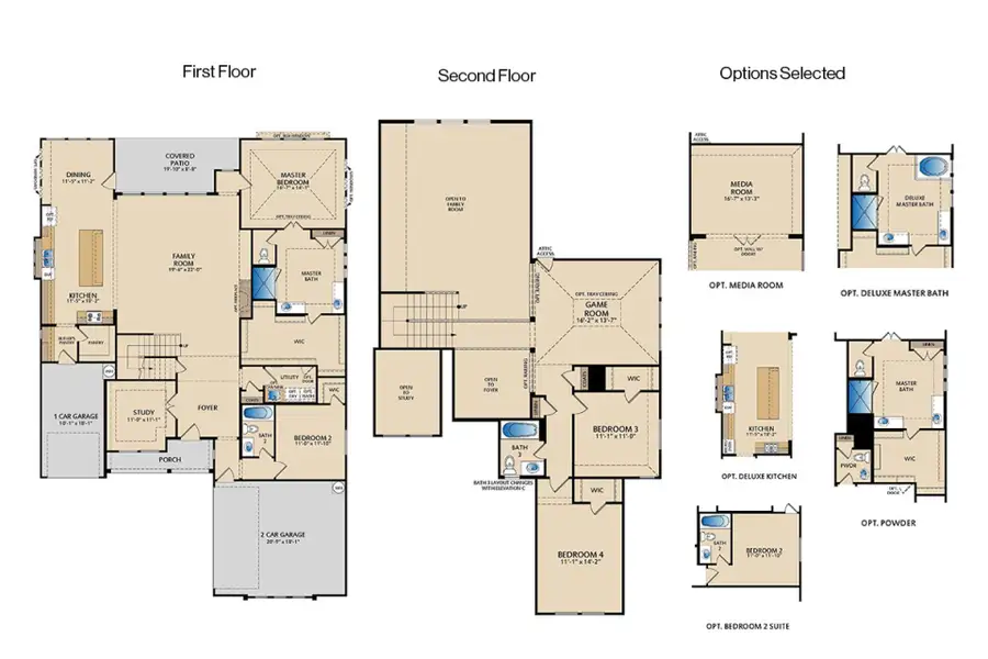 2D floor plan layout of this home in Timberbrook, Justin, TX (Image 2). 2D floor plan layout of this home in Timberbrook, Justin, TX (Image 2).
