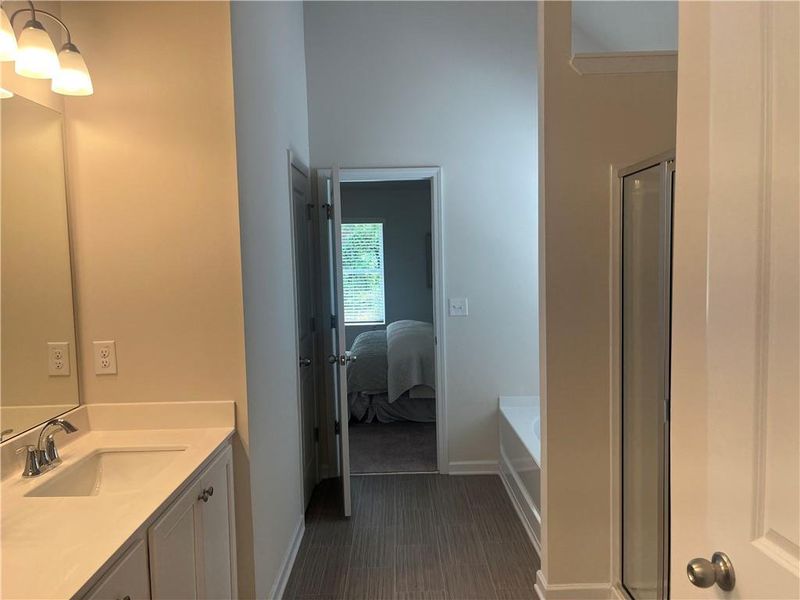 Furnished interior view inside a new home in Reserve at South River Gardens, Atlanta (Image 11). Furnished interior view inside a new home in Reserve at South River Gardens, Atlanta (Image 11).