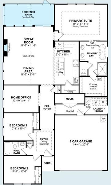 2D floor plan layout of this home in Stono Village, Hollywood, SC (Image 1). 2D floor plan layout of this home in Stono Village, Hollywood, SC (Image 1).